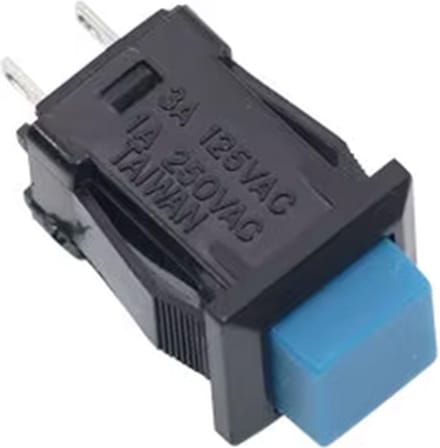 Schakelaar vierkant 10mm Momentary 250V/1A D-429B self-reset