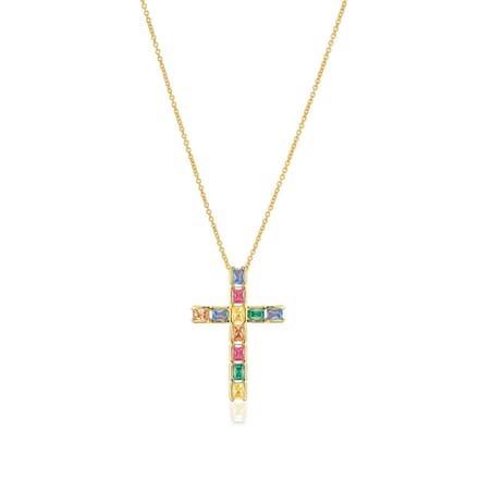 SIF JAKOBS JEWELLERY ROCCANOVA CROCE NECKLACE SJ-N2396-XCZ-YG