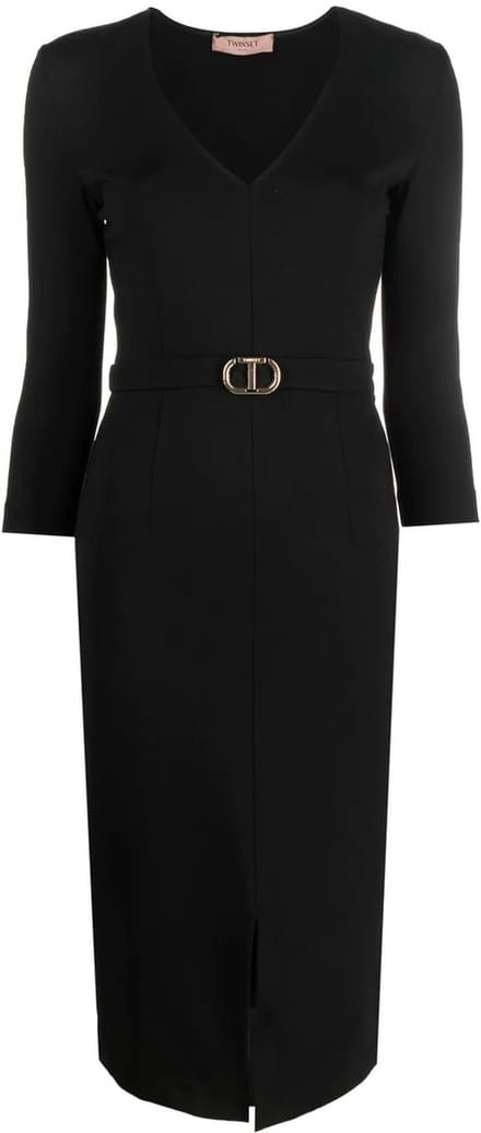 Twinset • zwarte jurk met logo • maat 34 (IT40).