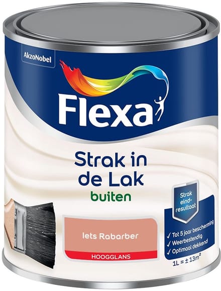 Flexa - Strak In De Lak Buitenlak Hoogglans - Iets Rabarber - Mengverf - 1 L