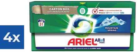 Ariel Pods Allin1 - Mountain Spring - 124 pods voordeelverpakking