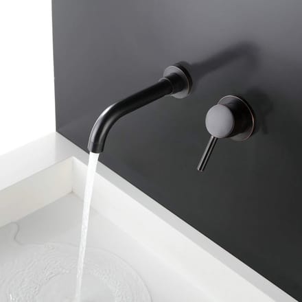 Dailygoods- Eengreepsmengkraan Modern Design - Badkamermengkraan - Zwart - Keramisch Ventiel - Messing - Lange Levensduur