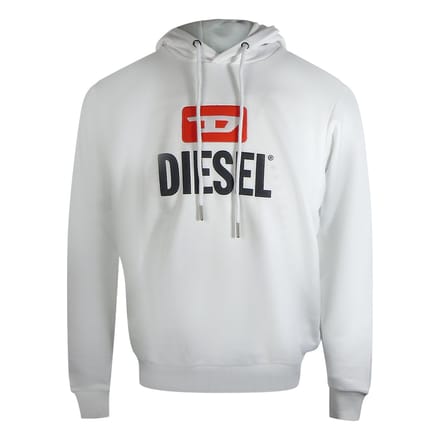 Diesel New D Logo Witte Hoodie
