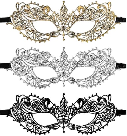 Dailygoods- Masker 3 Stuks - Venetiaans Gezichtsmasker - Kant