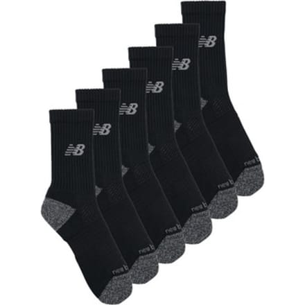 New Balance Active Crew Socks 3 Pack Unisex Sportsokken - BLACK