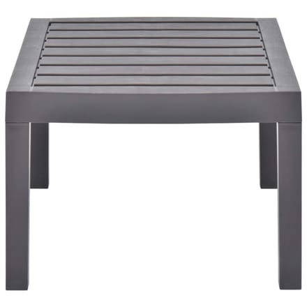 vidaXL - Tuintafel - 78x55x38 - cm - kunststof - mokkakleurig