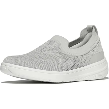 FitFlop Super-Q Knit Slip-Ons ZILVER - Maat 38