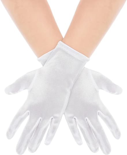 Dailygoods- Vingerhandschoenen Korte Satijnen - Bruids