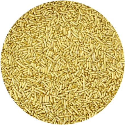BrandNewCake® Sugar Strands Metallic Goud 80gr - Sprinkels - Strooisels - Eetbare Taartdecoratie