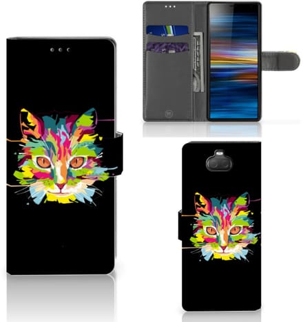 Sony Xperia 10 Leuk Hoesje Cat Color