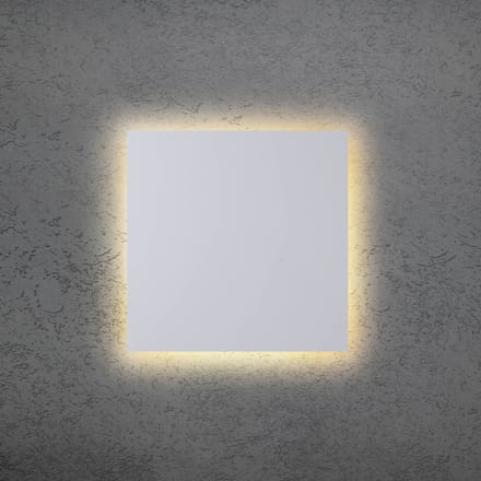 Escale LED wandlamp BLADE Q, wit, 34 x 34 cm, metaal, dimbaar