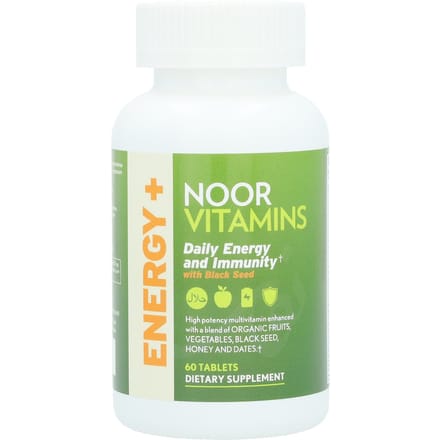 Noor Vitamins, Complément Énergie et Immunité Quotidienne, Nigelle, 60 Comprimés