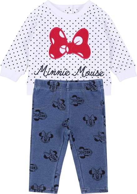Crème polka dot sweater+getry MINNIE Disney