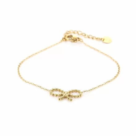 Bijoutheek Armband (Sieraad) Strikje Dots Goud