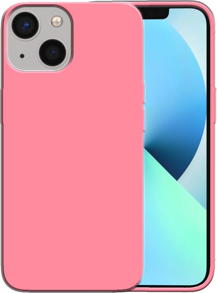 Smartphonica Siliconen hoesje voor iPhone 13 Mini case met zachte binnenkant - Roze geschikt voor iPhone 13 Mini