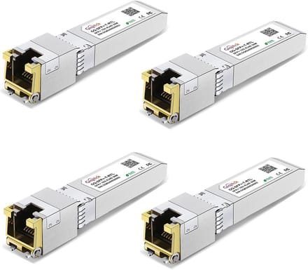 4-Pack 10G Koper SFP+ naar RJ45 Transceiver voor Ethernet Netwerken