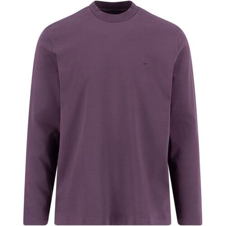Fynch-Hatton T-Shirt Solid Color Mock Neck Cotton Interlock Aubergine / male