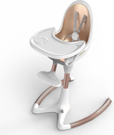 Verstelbare Hoge Babystoel met Afneembaar Eetbord en PU-Zitkussen - 2024