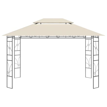 vidaXL - Prieel - 160 - g/m² - 4x3x2,7 - m - crèmekleurig