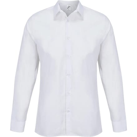 SOLS Unisex Volwassen Bailey Poplin Lange Mouwen Shirt (Wit)