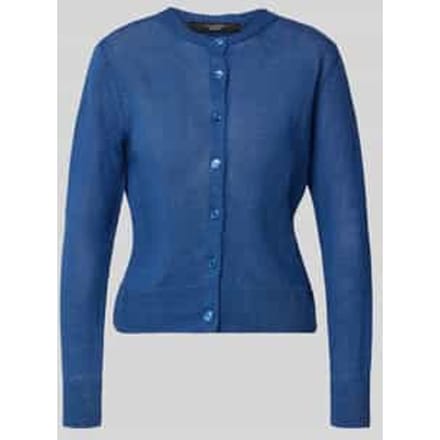 regular fit gebreid jack van puur linnen model 'BADIA'