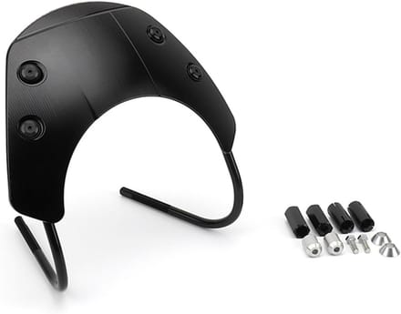 Motor Windscherm - Visière Scooter - Comfortabel Rijden - Verstelbare Hoogte - 50 Gram - Zwart