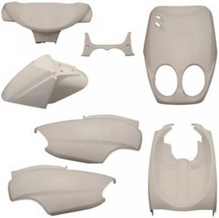 Kit carénage One pour scooter MBK 50 Ovetto 1996 à 2007 blanc 7 pièces Neuf