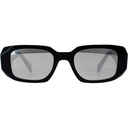 Prada PR17WS 1AB2B0 zwart lichtgrijs spiegelzilver zonnebril