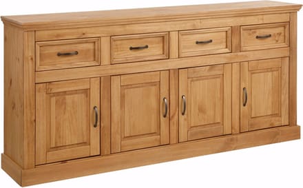 Selma Dressoir met 4 Deuren en 4 Lades - Massief Grenenhout - 192 cm