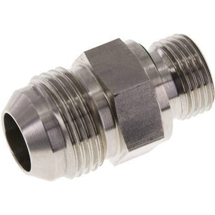 JIC  Dubbele Nippel G1/2'' X UN 1-1/16''-12 RVS FKM 210bar