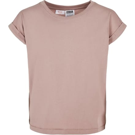 Urban Classics - Organic Extended Shoulder Kinder T-shirt - Kids 122/128 - Roze