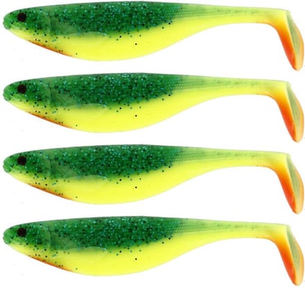 Westin ShadTeez - Fireflake - 7cm - 4g - 4 Stuks - Geel