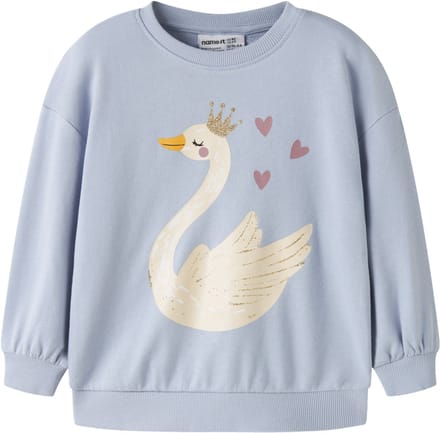 NAME IT- NMFVALONA LS LONG RLX SWEAT UNB - Meisjes - Sweatshirt