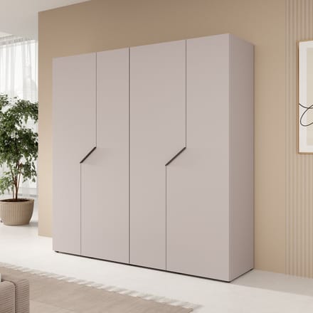 Meubella - Arena - Kledingkast 4-deurs - Beige - 200x202x50 cm