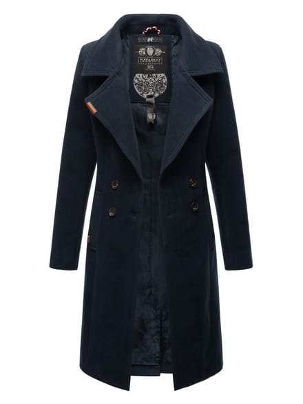 Navahoo Dames Trenchcoat Wooly – Premium Wintermantel met Elegante Pasvorm