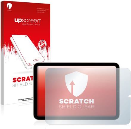 upscreen - Screenprotector voor Apple iPad Mini 6 2021 (Landschapsmodus, 6. Gen.) - Folie Beschermfolie transparant
