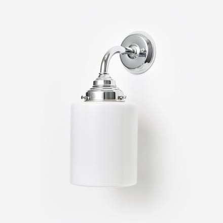 Wandlamp Strakke Cilinder Curve Chroom - Art Deco Trade