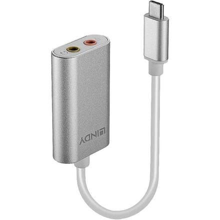 Computer Kabel Lindy Audio Adapter - Soundkarte - USB-C [USB-C - Jackplug]