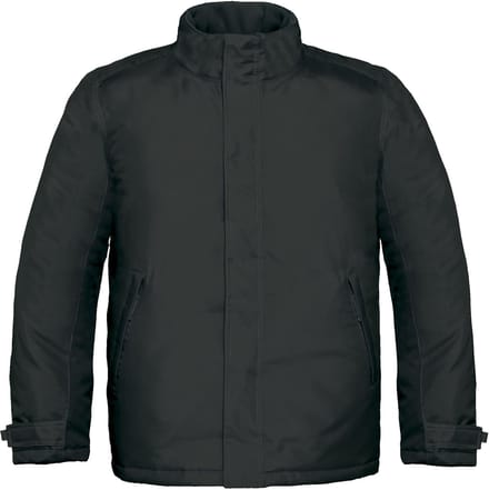 B&C Mens Real+ Premium Windproof Thermo-Isolated Jacket (Waterdichte PU Coating) (Zwart)