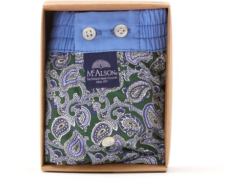 McAlson Boxershort - Paisley dark green & navy (M)