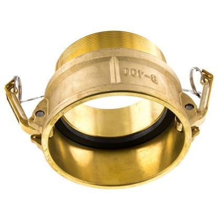 Camlock DN 90 (4'') Koppeling MessingR 4'' met buitendraad Type B MIL-C-27487