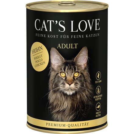 6x400g Cat's Love Puur Kip Nat Kattenvoer