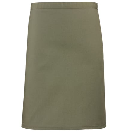 Premier Dames/Dames Mid-Length Apron (Pakket van 2) (Olijf)