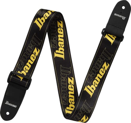 Ibanez GSD50-YE Design Strap Ibanez Logo Gitaarband Geel
