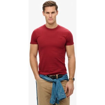 Superdry Organic Cotton Essential Logo T-shirt Red Grootte: S