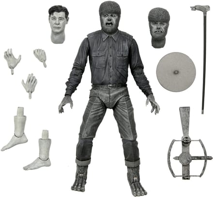 Universal Monsters: Ultimate Wolf Man Black and White 7 inch Action Figure