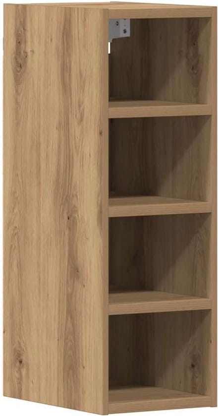 Hanging Cabinet Riga - Space-saving Wall Storage with Carved Wood Design