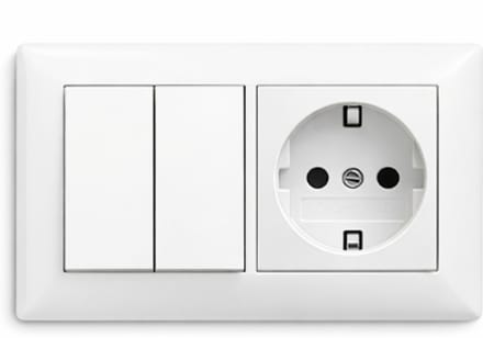 Busch-Jaeger -Balance -wit- Wandcontactdoos 1x - Serie schakelaar 1 x set