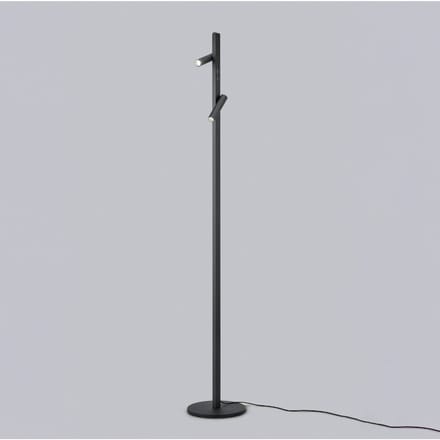 Helestra Coni LED vloerlamp 2 spots 160cm zwart