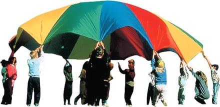 Spordas parachute speelgoed - kleurrijke speelparachute voor kinderen.